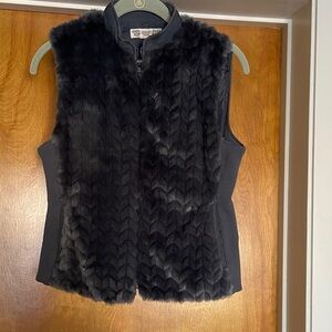 Dark Gray Faux Fur Vest